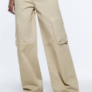 Zara Women's Tan Cargo Pants